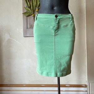 Holding Horses 🐎 mint stretch denim pencil skirt